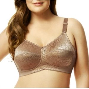 NEW | ELILA 1203 Leopard Pattern Lace Mesh Softcup Bra Mocha